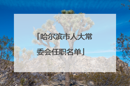 哈尔滨市人大常委会任职名单