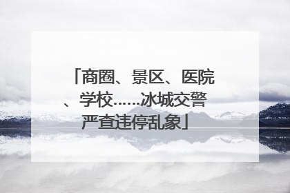 商圈、景区、医院、学校……冰城交警严查违停乱象