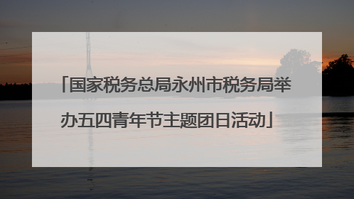 国家税务总局永州市税务局举办五四青年节主题团日活动
