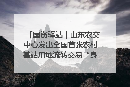 国资驿站｜山东农交中心发出全国首张农村基站用地流转交易“身份证”；“湾区跨境绿运通”上线
