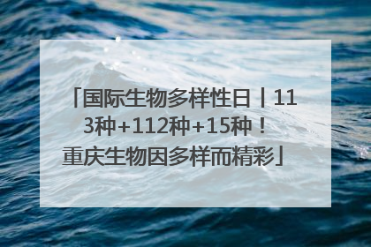 国际生物多样性日丨113种+112种+15种！重庆生物因多样而精彩