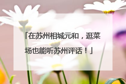 在苏州相城元和，逛菜场也能听苏州评话！