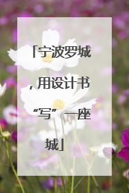 宁波罗城，用设计书“写”一座城