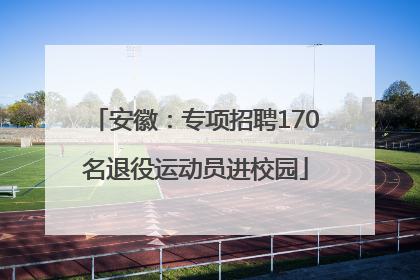 安徽：专项招聘170名退役运动员进校园