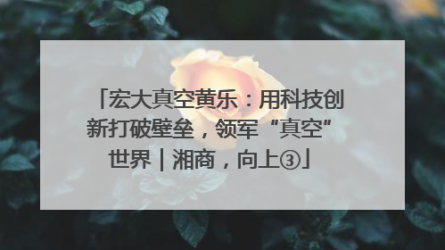 宏大真空黄乐：用科技创新打破壁垒，领军“真空”世界｜湘商，向上③