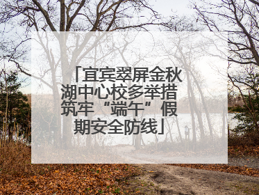宜宾翠屏金秋湖中心校多举措筑牢“端午”假期安全防线