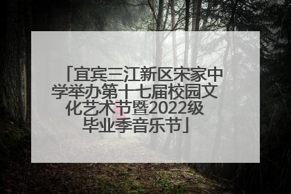 宜宾三江新区宋家中学举办第十七届校园文化艺术节暨2022级毕业季音乐节