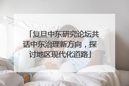 复旦中东研究论坛共话中东治理新方向，探讨地区现代化道路