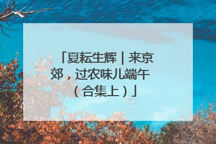 夏耘生辉｜来京郊，过农味儿端午（合集上）