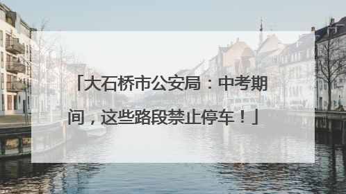 大石桥市公安局：中考期间，这些路段禁止停车！