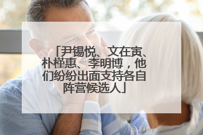 尹锡悦、文在寅、朴槿惠、李明博，他们纷纷出面支持各自阵营候选人