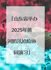 山东省举办2025年黄河防汛抢险协同演习