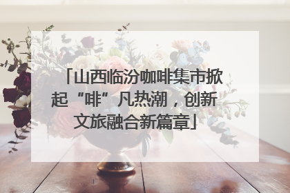 山西临汾咖啡集市掀起“啡”凡热潮，创新文旅融合新篇章