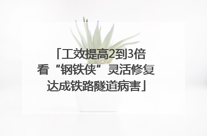 工效提高2到3倍 看“钢铁侠”灵活修复达成铁路隧道病害