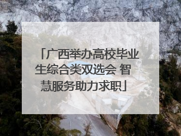广西举办高校毕业生综合类双选会 智慧服务助力求职