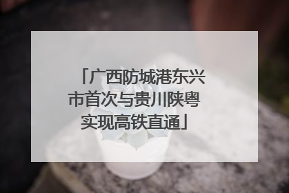 广西防城港东兴市首次与贵川陕粤实现高铁直通