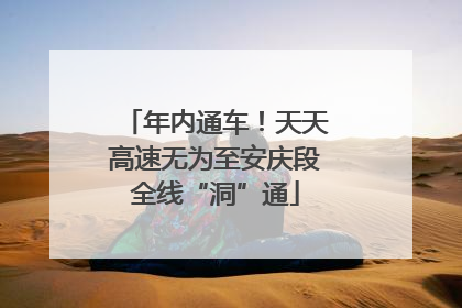 年内通车！天天高速无为至安庆段全线“洞”通