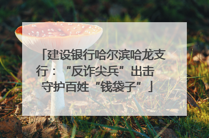 建设银行哈尔滨哈龙支行：“反诈尖兵”出击 守护百姓“钱袋子”