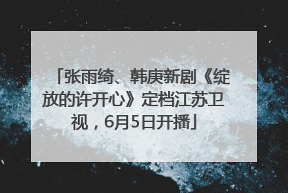张雨绮、韩庚新剧《绽放的许开心》定档江苏卫视，6月5日开播
