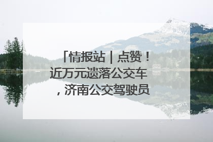 情报站｜点赞！近万元遗落公交车，济南公交驾驶员乘客接力还失主