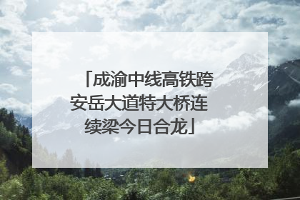 成渝中线高铁跨安岳大道特大桥连续梁今日合龙