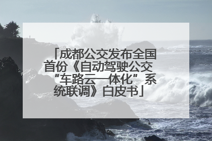 成都公交发布全国首份《自动驾驶公交“车路云一体化”系统联调》白皮书