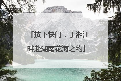 按下快门，于湘江畔赴湖南花海之约