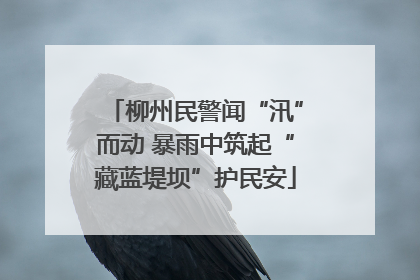 柳州民警闻“汛”而动 暴雨中筑起“藏蓝堤坝”护民安