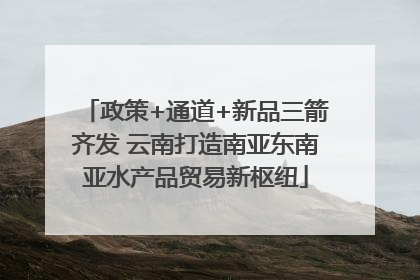 政策+通道+新品三箭齐发 云南打造南亚东南亚水产品贸易新枢纽