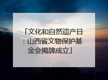 文化和自然遗产日：山西省文物保护基金会揭牌成立