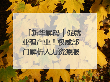 新华解码｜促就业强产业！权威部门解析人力资源服务业与制造业融合发展试点