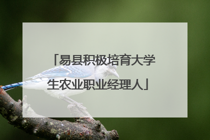易县积极培育大学生农业职业经理人