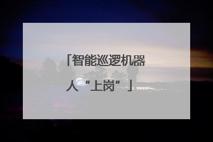 智能巡逻机器人“上岗”