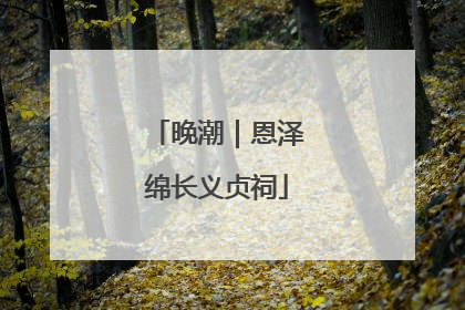 晚潮｜恩泽绵长义贞祠