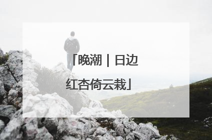 晚潮｜日边红杏倚云栽