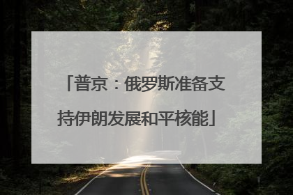 普京：俄罗斯准备支持伊朗发展和平核能
