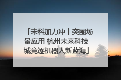 未科加力冲丨突围场景应用 杭州未来科技城竞逐机器人新蓝海