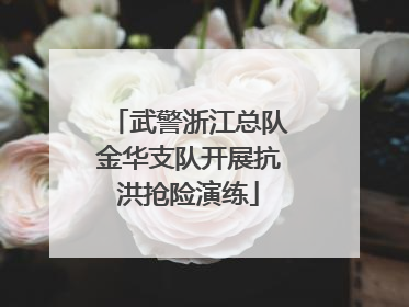 武警浙江总队金华支队开展抗洪抢险演练