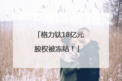 格力钛18亿元股权被冻结！