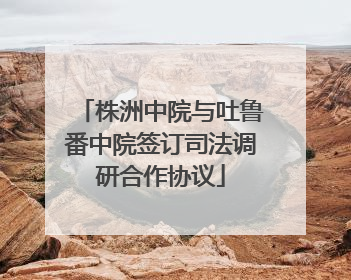 株洲中院与吐鲁番中院签订司法调研合作协议