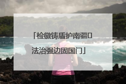 检徽铸盾护南疆 法治强边固国门
