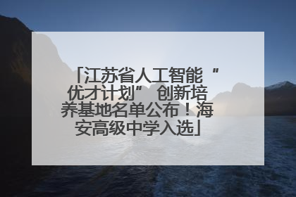 江苏省人工智能“优才计划” 创新培养基地名单公布！海安高级中学入选