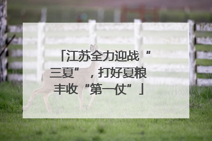 江苏全力迎战“三夏”，打好夏粮丰收“第一仗”