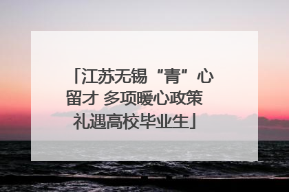 江苏无锡“青”心留才 多项暖心政策礼遇高校毕业生