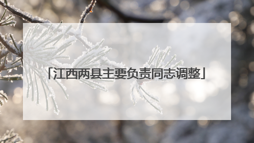 江西两县主要负责同志调整