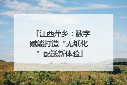 江西萍乡：数字赋能打造“无纸化”配送新体验