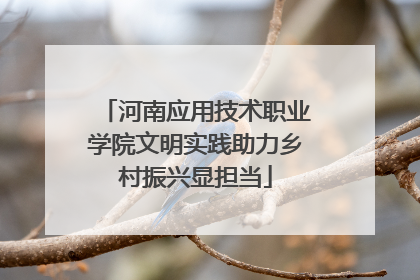 河南应用技术职业学院文明实践助力乡村振兴显担当