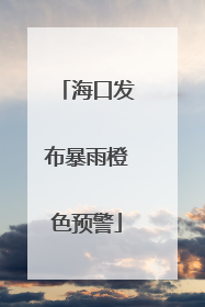 海口发布暴雨橙色预警