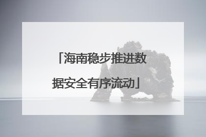 海南稳步推进数据安全有序流动