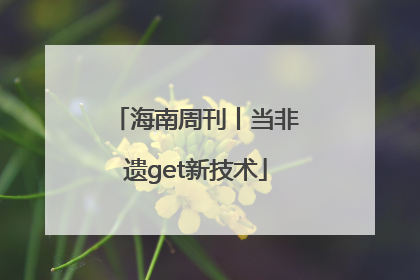 海南周刊丨当非遗get新技术